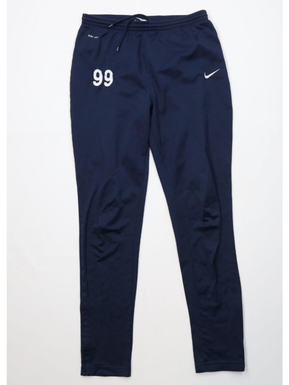 Vintage Nike Total 90 Mens Medium Tapered Leg Warm Up Soccer Pants Navy Blue